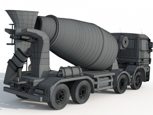 Mercedes Actros 4140 Mixer 3D-Modell