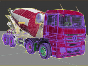 Mercedes Actros 4140 Mixer 3D-Modell