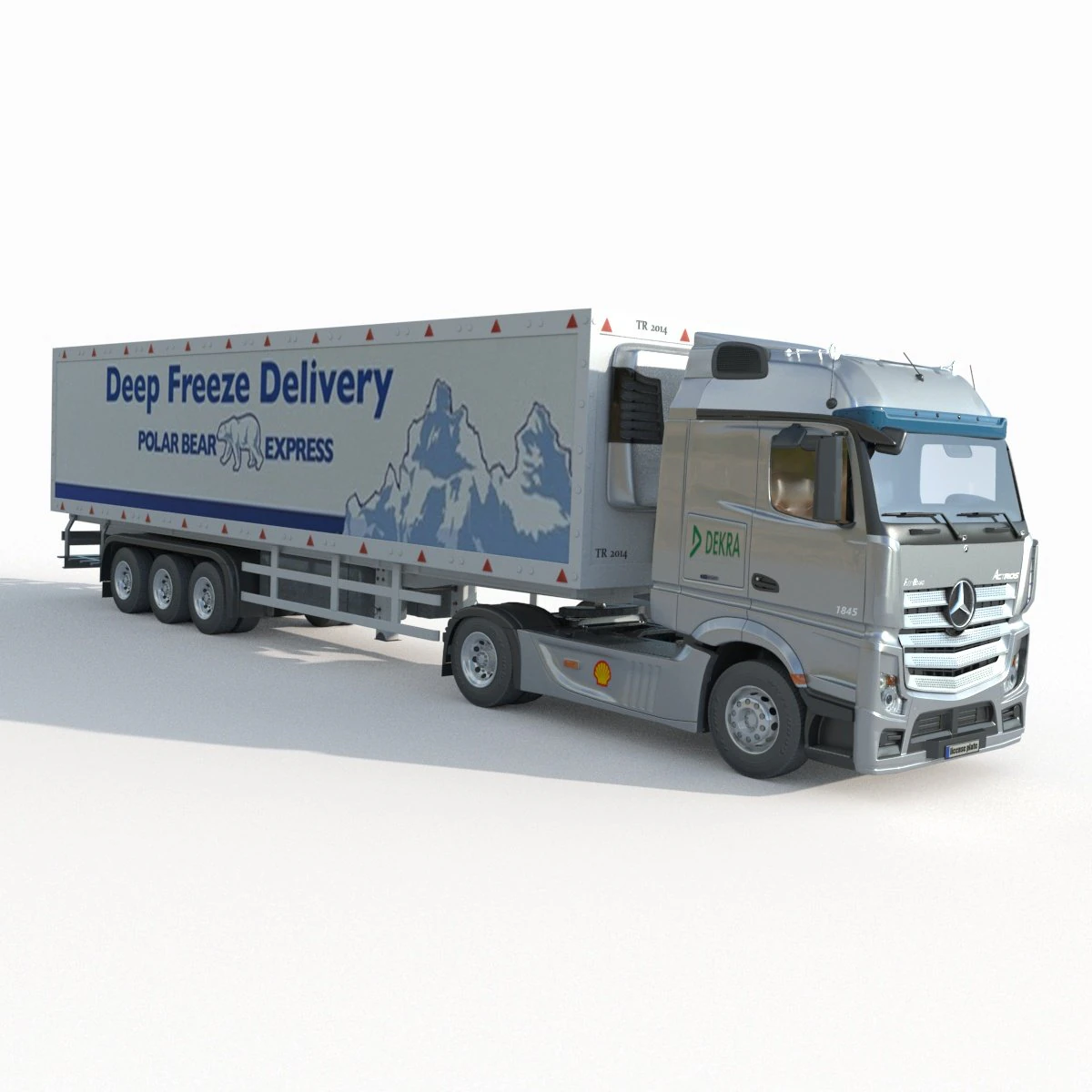 Mercedes Actros 3D Model .c4d .max .obj .3ds .fbx .stl .blend 