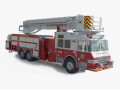 Firefighting Truck with Ladder 3D Models