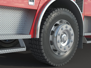 Firefighting Truck with Ladder 3Dモデル