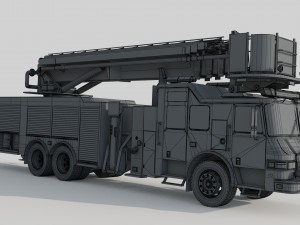 Firefighting Truck with Ladder 3Dモデル