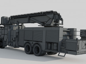 Firefighting Truck with Ladder 3Dモデル