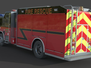 Fire Rescue Truck Model 3D
