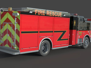 Fire Rescue Truck Model 3D