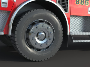 Fire Rescue Truck Model 3D