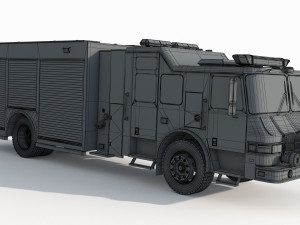 Fire Rescue Truck Model 3D