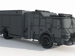 Fire Rescue Truck 3D Model