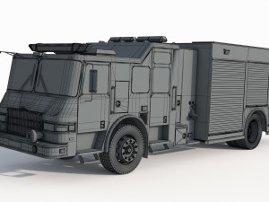 Fire Rescue Truck Model 3D