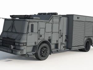 Fire Rescue Truck 3D Model