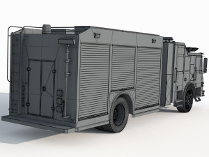 Fire Rescue Truck Model 3D