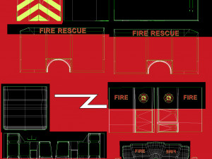 Fire Rescue Truck Model 3D