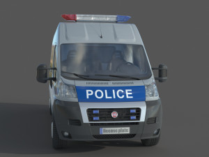 Fiat Ducato Van Police Modelo 3D