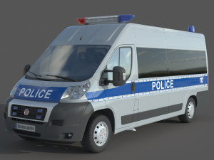 Fiat Ducato Van Police Modelo 3D