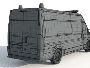 Fiat Ducato Van Police 3D Model