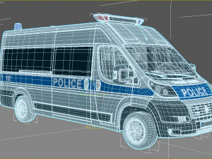 Fiat Ducato Van Police Modelo 3D