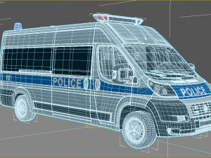 Fiat Ducato Van Police 3D Model