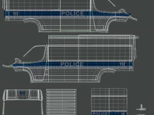 Fiat Ducato Van Police Modelo 3D