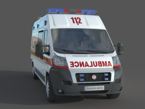Fiat Ducato Van Ambulance 3D 模型