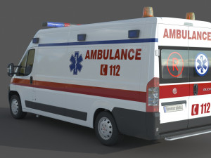 Fiat Ducato Van Ambulance 3D 模型
