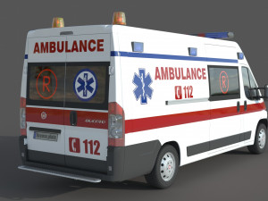 Fiat Ducato Van Ambulance 3D 模型