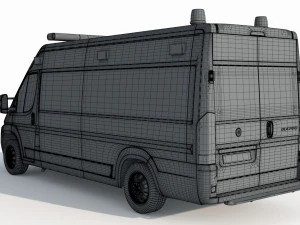 Fiat Ducato Van Ambulance 3D Model