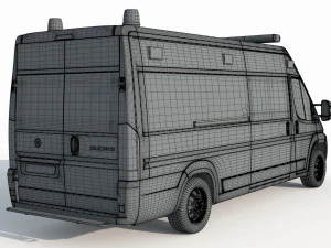 Fiat Ducato Van Ambulance 3D Model