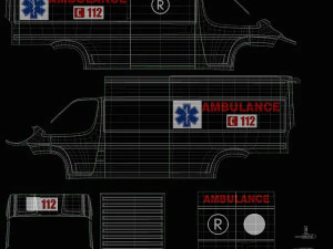Fiat Ducato Van Ambulance 3D Model