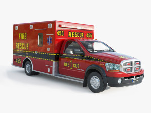 Dodge Ran 5500 Fire Rescue 3D Model