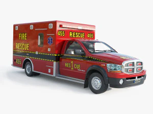 Dodge Ram 5500 Resgate de Inc&ecirc;ndio Modelo 3D