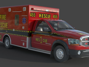 Dodge Ran 5500 Fire Rescue 3D Модель