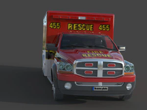 Dodge Ran 5500 Fire Rescue 3D Model