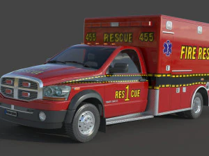 Dodge Ran 5500 Fire Rescue 3D Model