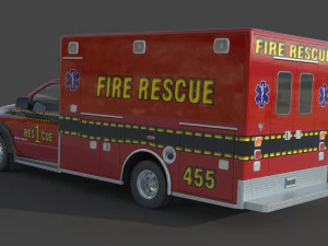 Dodge Ran 5500 Fire Rescue 3D Model
