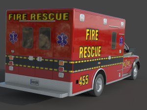 Dodge Ran 5500 Fire Rescue 3D Модель