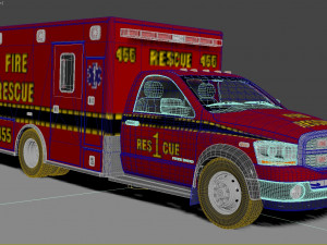 Dodge Ran 5500 Fire Rescue 3D Модель