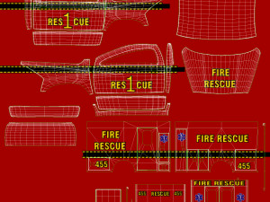 Dodge Ran 5500 Fire Rescue 3D Модель