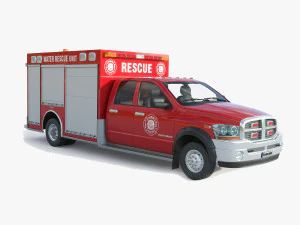 Dodge Ram 1500 Fire 3D Model