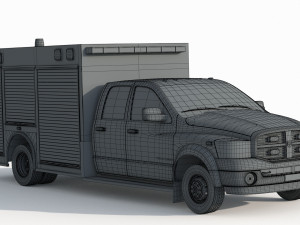 Dodge Ram 1500 Fire Modelo 3D