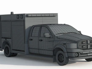 Dodge Ram 1500 Fogo Modelo 3D