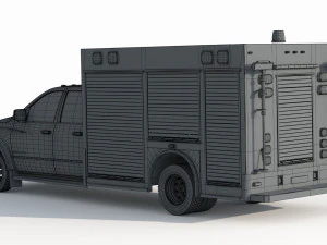 Dodge Ram 1500 Fogo Modelo 3D