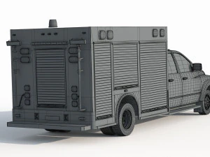 Dodge Ram 1500 Fogo Modelo 3D