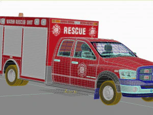 Dodge Ram 1500 Fogo Modelo 3D