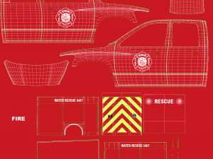 Dodge Ram 1500 Fire Modelo 3D