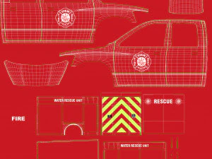 Dodge Ram 1500 Fogo Modelo 3D