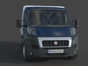 Fiat Ducato 22 Open Laadbak Euro 4 3D Model