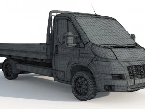 Fiat Ducato 22 Open Laadbak Euro 4 3D Model