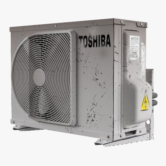 Toshiba air conditioner 3D Model .c4d .max .obj .3ds .fbx .stl .blend 