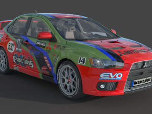 Mitsubishi Lancer Evo X Modelo 3D