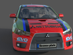 Mitsubishi Lancer Evo X Modelo 3D